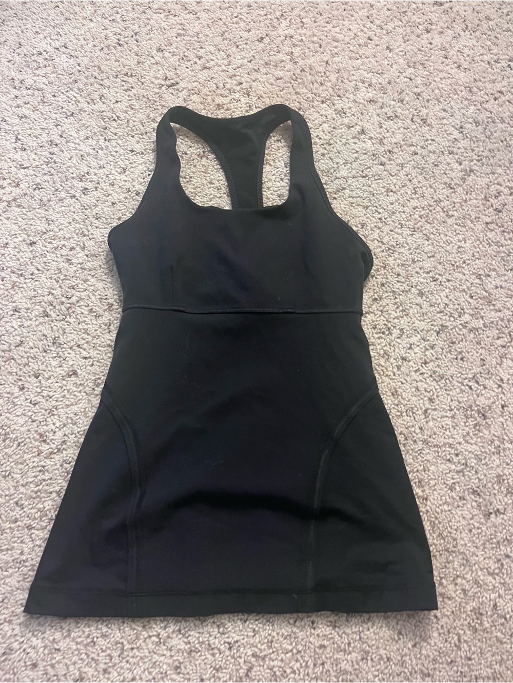 black Lululemon racerback tank top size 6